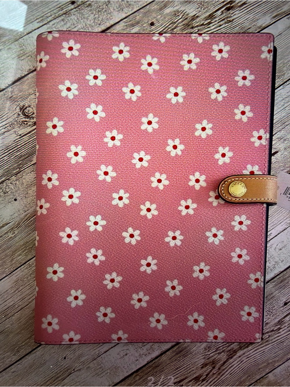 🌸📗🌸 COACH NOTEBOOK IN SIGNATURE PINK CANVAS WITH FLORAL PRINT 🌸📗🌸 NWT 🌸📗🌸